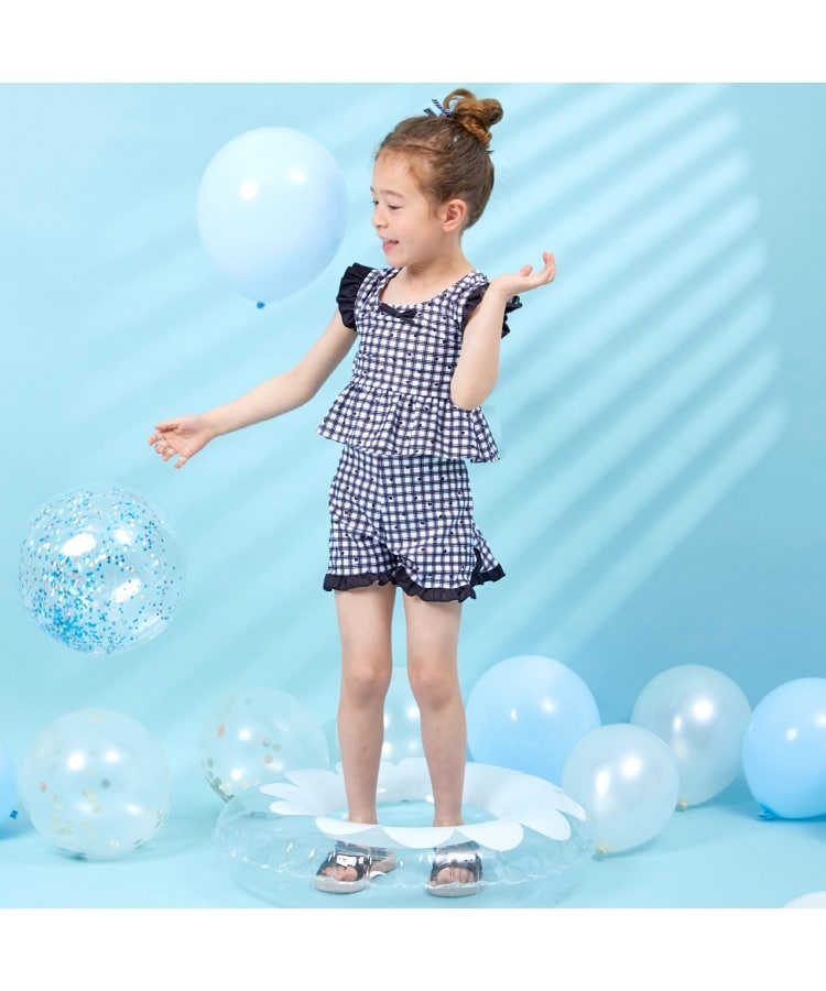 ケーピー(KP)の【SWIM】モノトーンチェック セパレーツ水着セット14