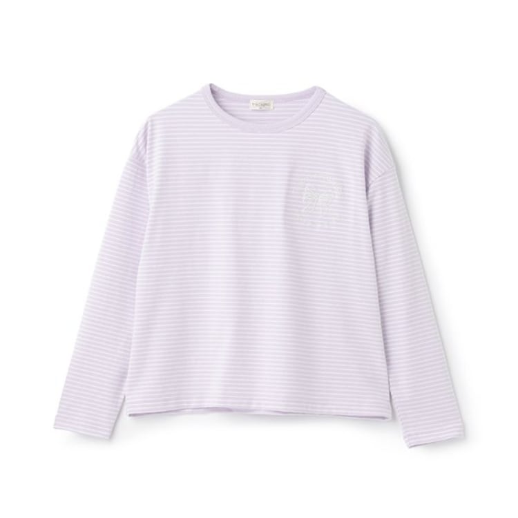 ケーピー(KP)のリボン刺しゅう入り長袖Tシャツ Ｔシャツ