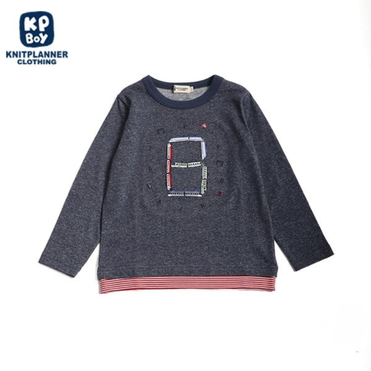 ケーピー(KP)の電車モチーフのプレーティング長袖Tシャツ(100～130) その他