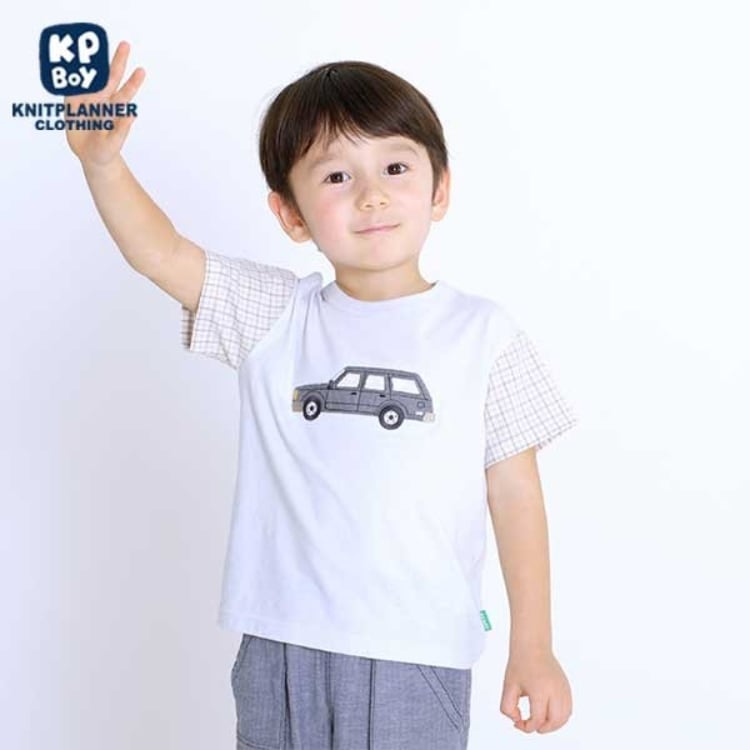 ケーピー(KP)の車アップリケ半袖Tシャツ(100～130) その他