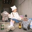 トイウェア(TOYWEAR)のX-girl Stages×LOVOT レオパプリントベロアカットソー1
