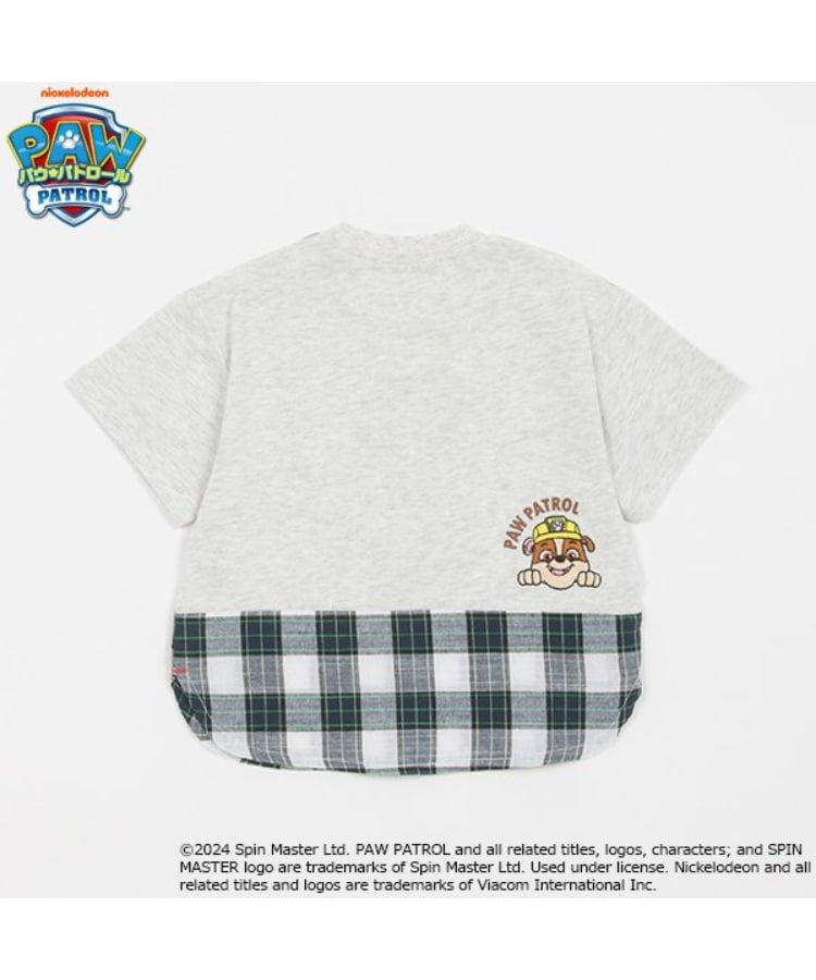 クレードスコープ(kladskap)の【パウ・パトロール】裾チェック半袖Tシャツ1
