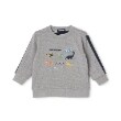 クレードスコープ(kladskap)の恐竜刺しゅう袖ライン接結長袖Tシャツ2