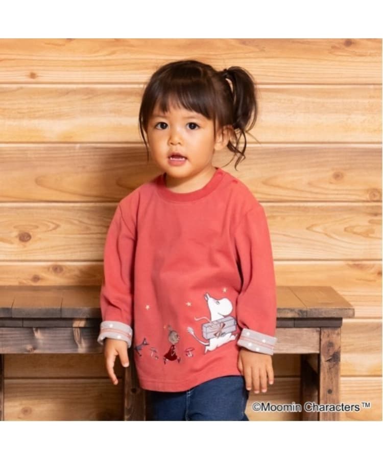 クレードスコープ(kladskap)のMOOMIN/裾刺しゅう長袖Tシャツ ピンク(073)