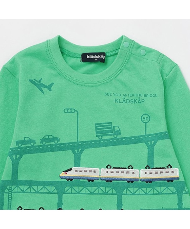 クレードスコープ(kladskap)の【人気商品再入荷】【直営店で取り扱い無し】電車アップリケTシャツ2