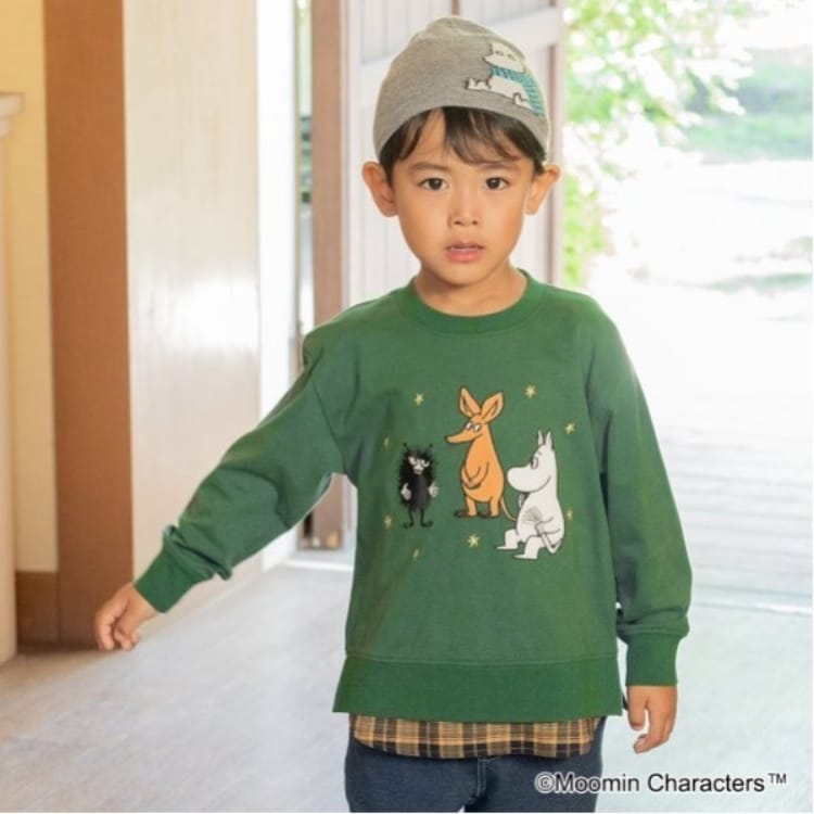 クレードスコープ(kladskap)のMOOMIN/エルボーパッチ長袖Tシャツ Ｔシャツ