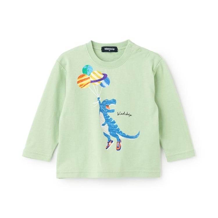 クレードスコープ(kladskap)の風船ザウルス長袖Tシャツ Ｔシャツ
