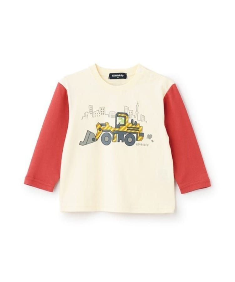 クレードスコープ(kladskap)の働く車袖配色長袖Tシャツ9