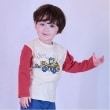 クレードスコープ(kladskap)の働く車袖配色長袖Tシャツ アイボリー(104)
