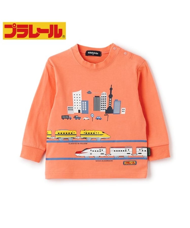 クレードスコープ(kladskap)の【プラレール】長袖Tシャツ ピンク(074)