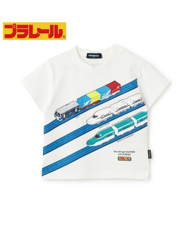 クレードスコープ(kladskap)の【プラレール】半袖Tシャツ オフホワイト(003)
