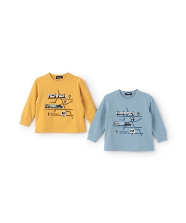 クレードスコープ(kladskap)の電車マップ長袖Tシャツ10
