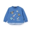 クレードスコープ(kladskap)の裾別布長袖Tシャツ【JAXA LABEL】 ブルー(091)
