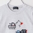 クレードスコープ(kladskap)の働く車アップリケ袖ボーダー長袖Tシャツ2