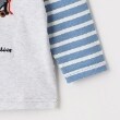 クレードスコープ(kladskap)の働く車アップリケ袖ボーダー長袖Tシャツ5