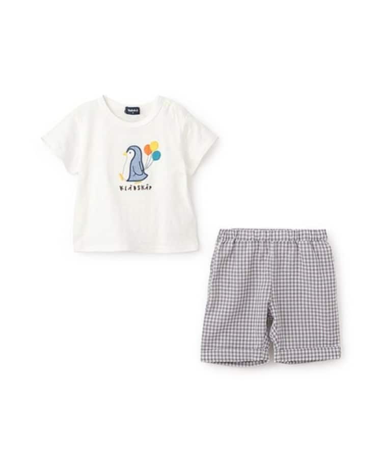 クレードスコープ(kladskap)のペンギンアップリケ半袖Tシャツセットアップ16