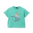 クレードスコープ(kladskap)のスケボーザウルス半袖Tシャツ カーキ(027)