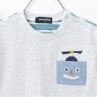 クレードスコープ(kladskap)のロボットポケットボーダー切替半袖Tシャツ2