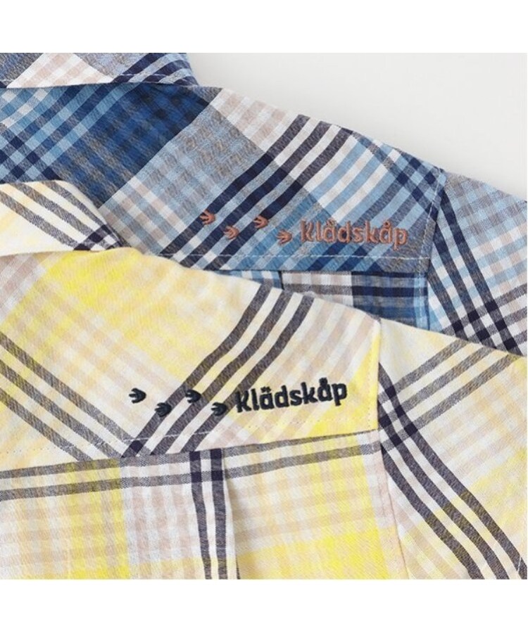 クレードスコープ(kladskap)の恐竜オーバーサイズチェック半袖シャツ6