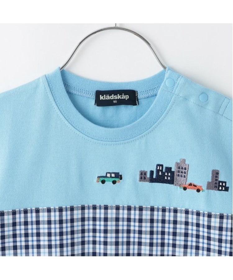 クレードスコープ(kladskap)の乗り物異素材切替半袖Tシャツ2