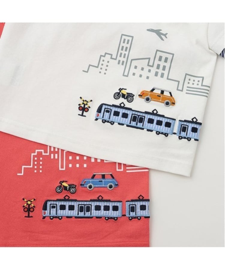 クレードスコープ(kladskap)の乗り物と街半袖Tシャツ4