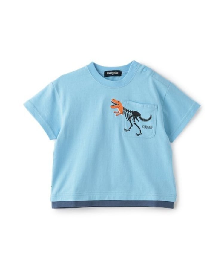 クレードスコープ(kladskap)の化石プリント胸ポケット半袖Tシャツ12
