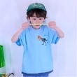 クレードスコープ(kladskap)の化石プリント胸ポケット半袖Tシャツ ブルー(192)