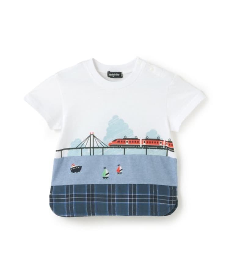 クレードスコープ(kladskap)の海と電車切替半袖Tシャツ10