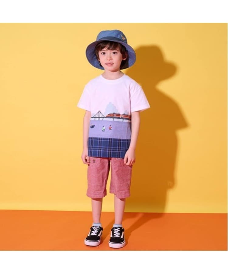 クレードスコープ(kladskap)の海と電車切替半袖Tシャツ14