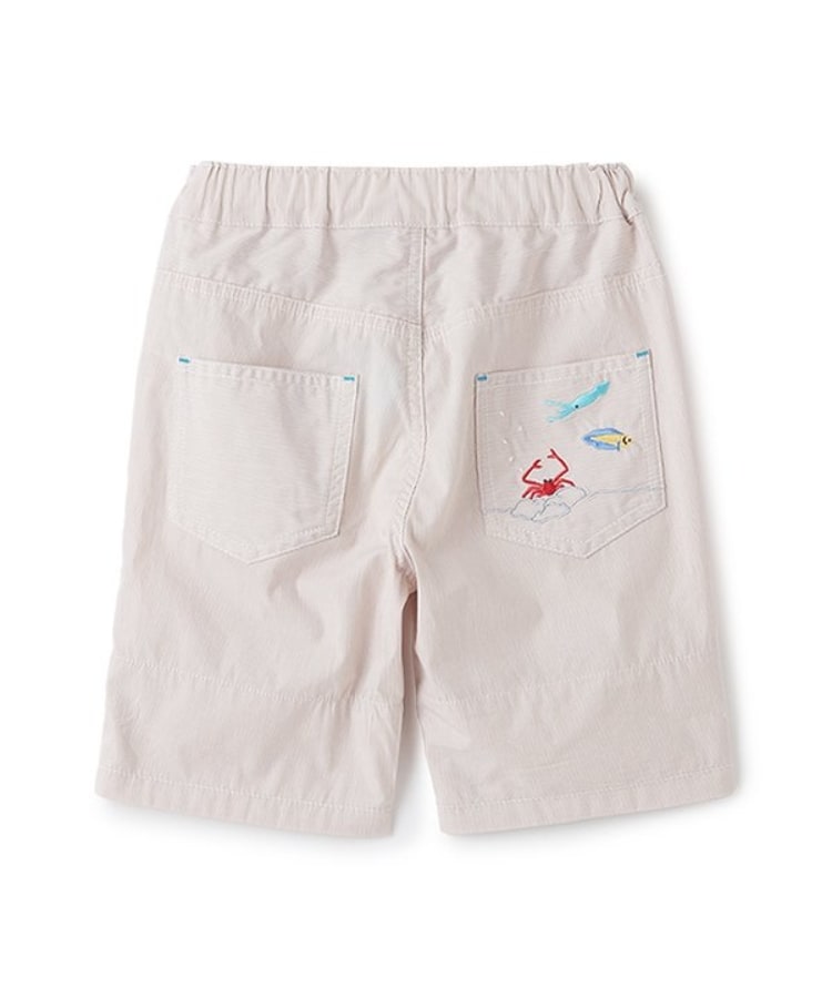 クレードスコープ(kladskap)の海のいきもの刺しゅう5分丈パンツ1