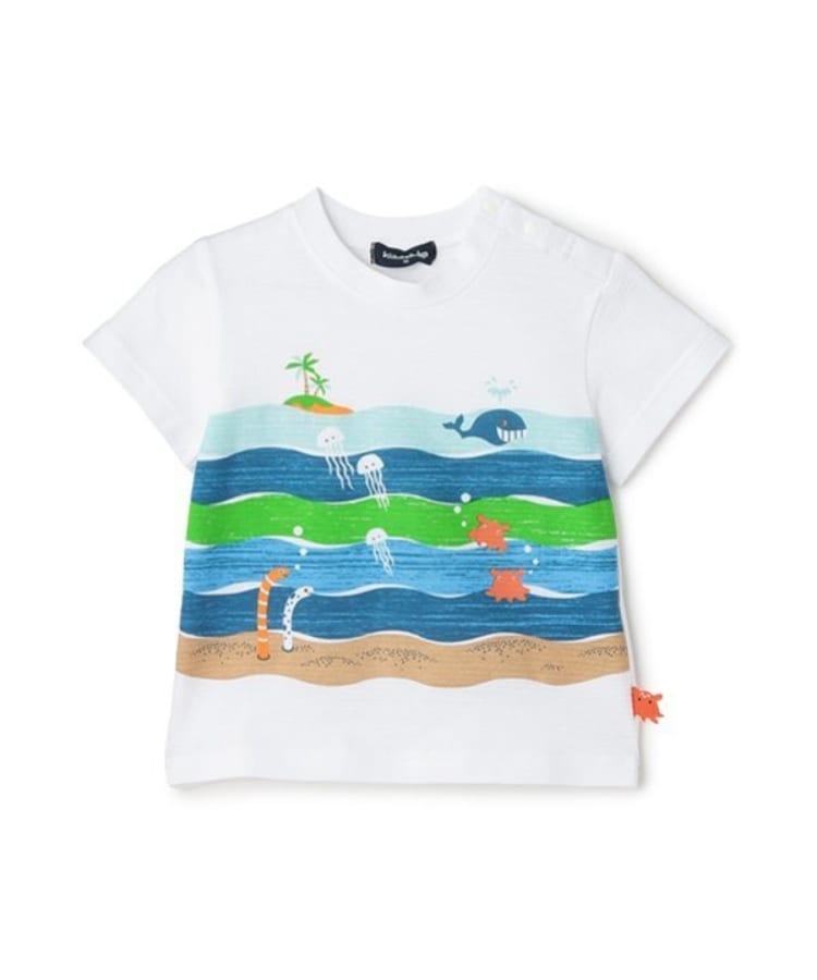クレードスコープ(kladskap)の海の中プリント半袖Tシャツ9