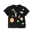 クレードスコープ(kladskap)の半袖Tシャツ【JAXA LABEL】 ブラック(219)