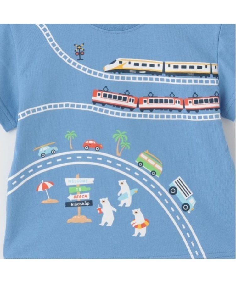 クレードスコープ(kladskap)の海に行こう!乗り物プリント半袖Tシャツ4