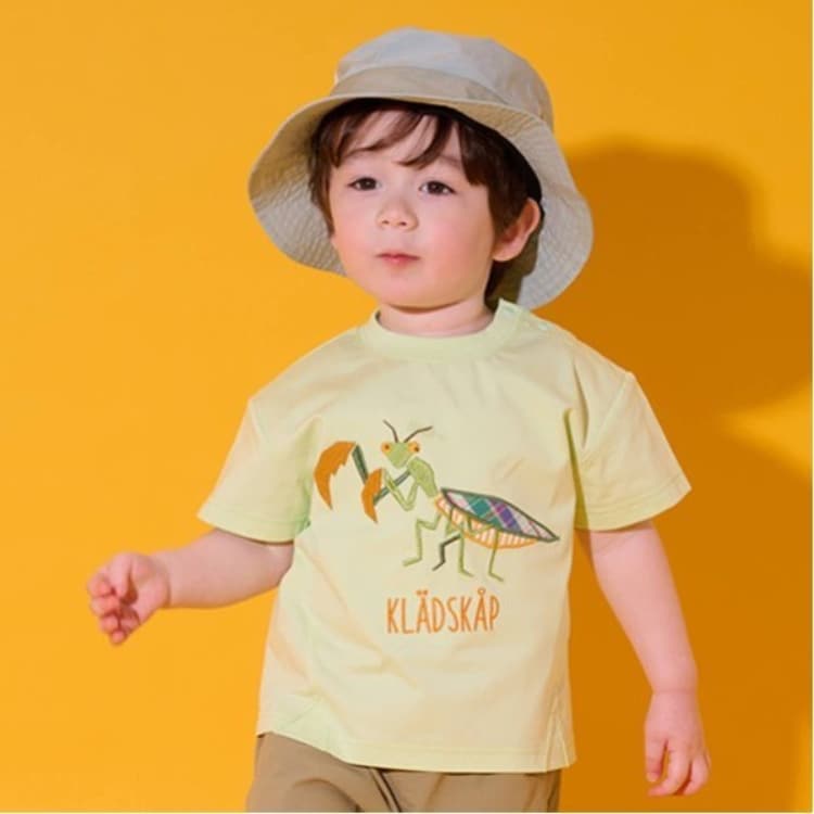 クレードスコープ(kladskap)の昆虫アップリケ半袖Tシャツ Ｔシャツ