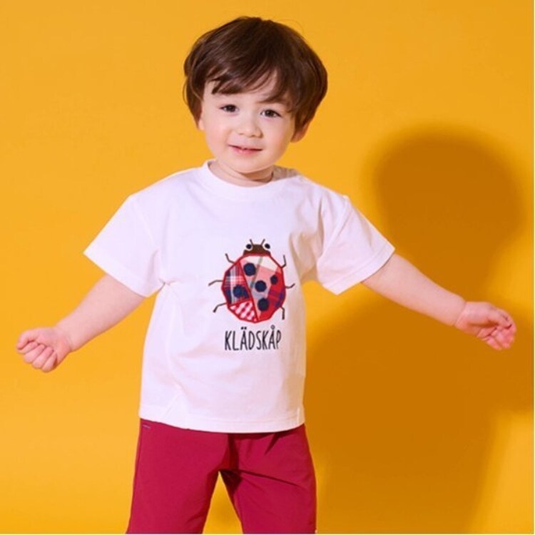 クレードスコープ(kladskap)の昆虫アップリケ半袖Tシャツ Ｔシャツ