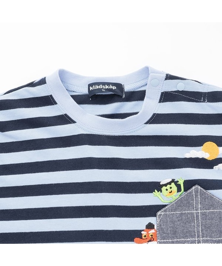 クレードスコープ(kladskap)のおばけボーダー半袖Tシャツ2