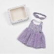 アナ スイ・ミニ(ANNA SUI mini)のオリジナルボックスつきエプロン&ヘアバンドセット ラベンダー(080)