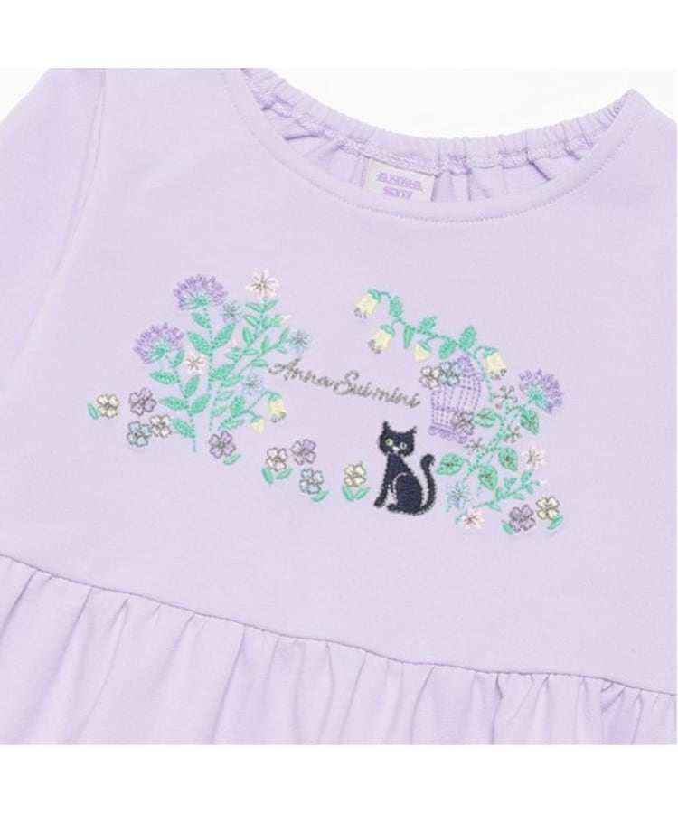 アナ スイ・ミニ(ANNA SUI mini)のフラワー刺しゅうティアード長袖Tシャツ3