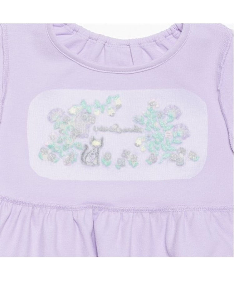 アナ スイ・ミニ(ANNA SUI mini)のフラワー刺しゅうティアード長袖Tシャツ4