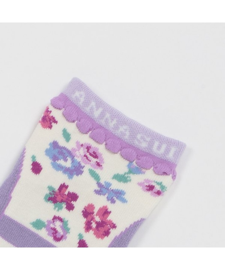 アナ スイ・ミニ(ANNA SUI mini)の花柄フェイククルーソックス1