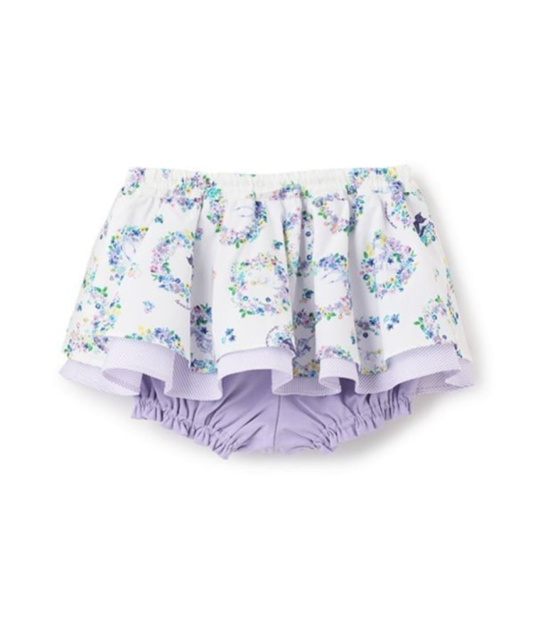 アナ スイ・ミニ(ANNA SUI mini)のフラワーリース柄スカート付きカバーパンツ2