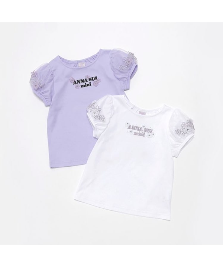 アナ スイ・ミニ(ANNA SUI mini)の袖チュール花ロゴ半袖Tシャツ14