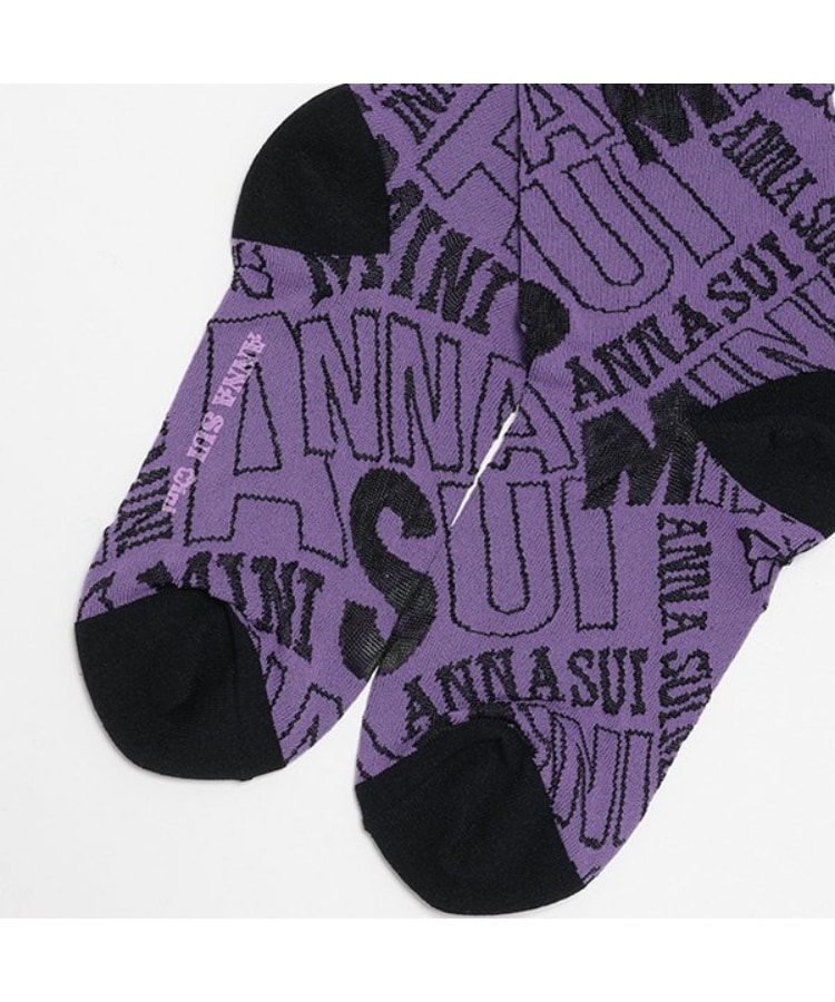 アナ スイ・ミニ(ANNA SUI mini)のロゴ総柄クルーソックス3