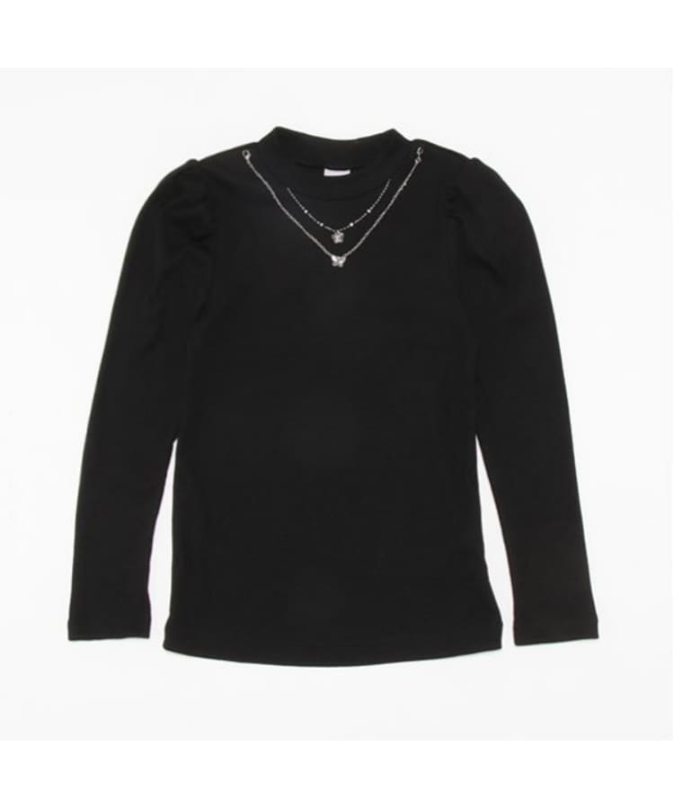 アナ スイ・ミニ(ANNA SUI mini)のネックレステレコトップス ブラック(219)
