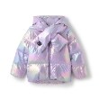 アナ スイ・ミニ(ANNA SUI mini)のフードマフラーつきショートダウン ラベンダー(080)