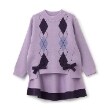 アナ スイ・ミニ(ANNA SUI mini)のアーガイルニットセットアップ ラベンダー(080)
