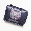 アナ スイ・ミニ(ANNA SUI mini)のねこコンフェッティ財布 ネイビー(094)