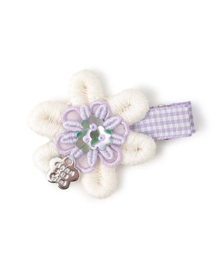 アナ スイ・ミニ(ANNA SUI mini)の定番お花ヘアクリップ ホワイト(001)