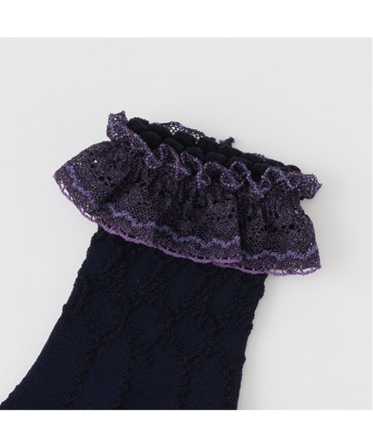 アナ スイ・ミニ(ANNA SUI mini)の【セレモニー】トーションレースクルーソックス1