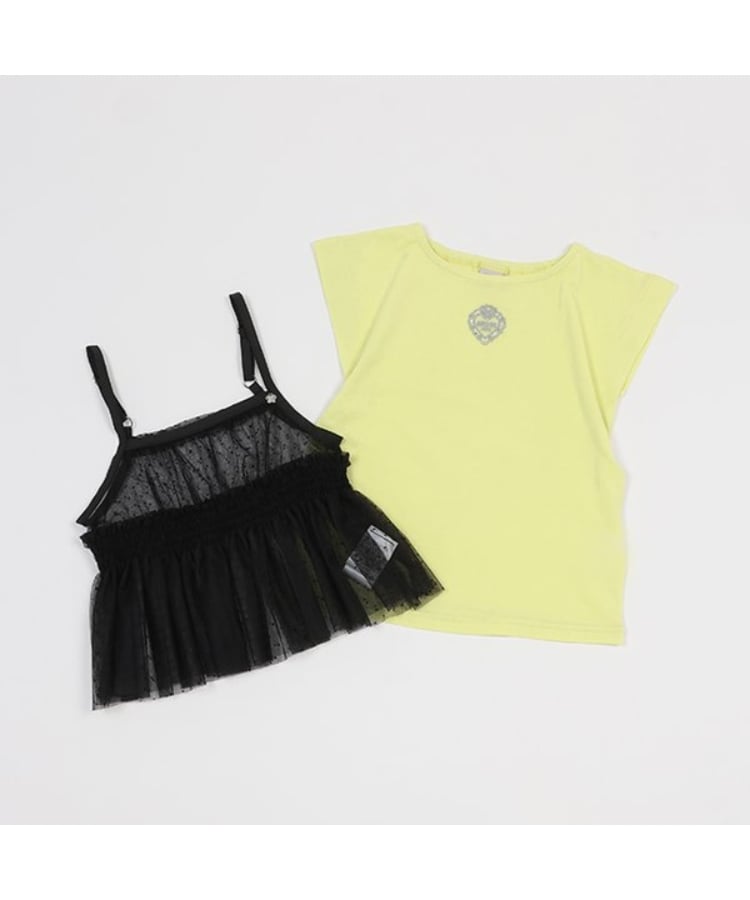 アナ スイ・ミニ(ANNA SUI mini)のチュールビスチェ+Tシャツ ブラック(219)